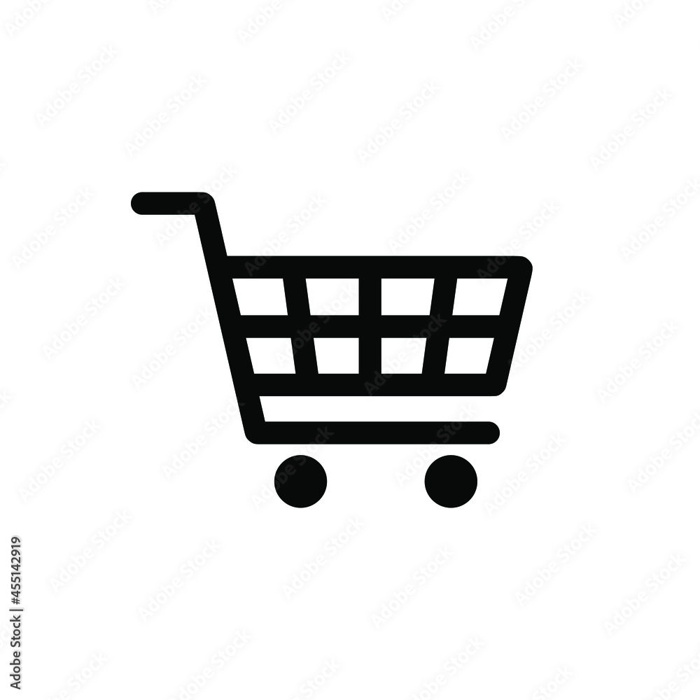 Shopping cart icon, trolley icon,  vector design illustration 