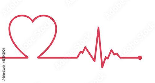Heart pulse. Heartbeat lone, cardiogram. Beautiful healthcare, medical background. Vector illustration.