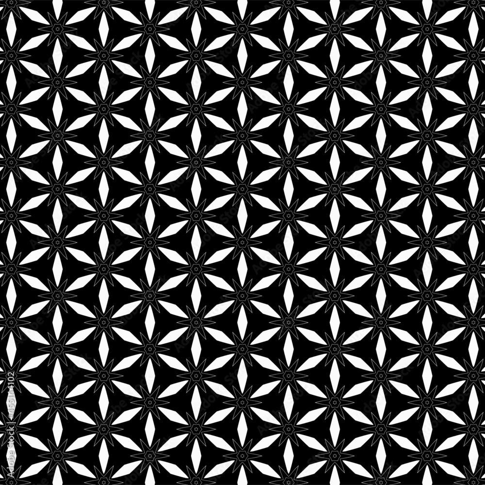 Vector white flowers on black background Vector white flowers on black background