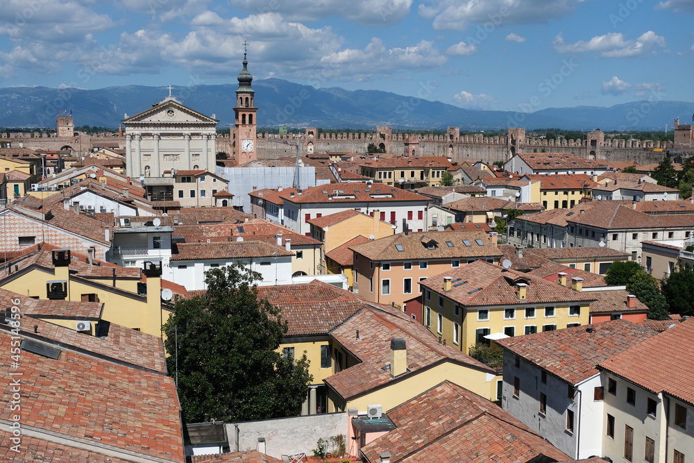 View on the city of Cittadella in Italy