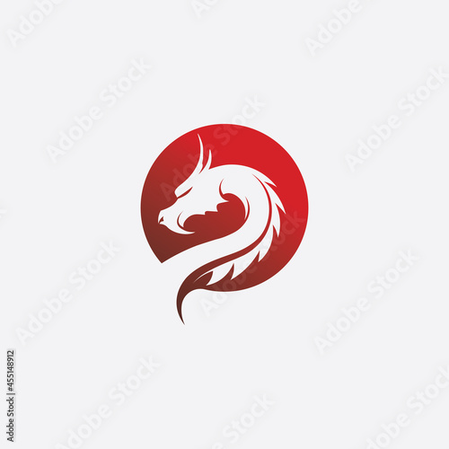 Dragon vector icon illustration