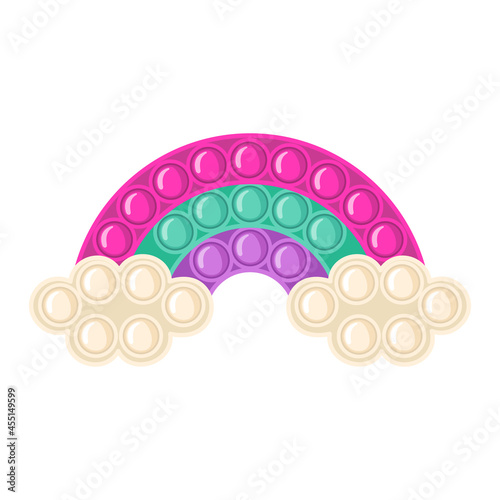 Trendy antistress sensory toy Pop it fidget in flat style isolated on white background.