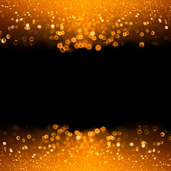 Orange glitter Thanksgiving fall gala or Halloween sparkle party background