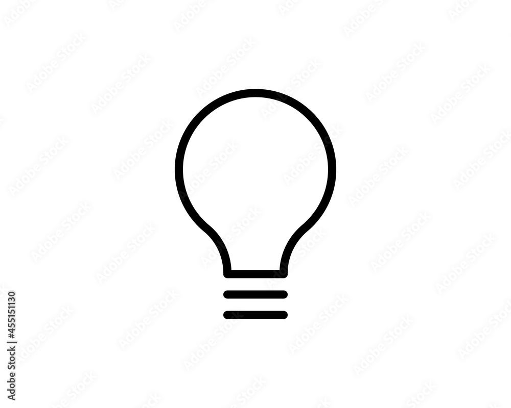Light Bulb line icon vector, isolated on white background. Idea sign, solution, thinking concept. Lighting Electric lamp. Electricity, shine. Trendy Flat style for graphic design, Web site, UI. EPS Light Bulb line icon vector, isolated on white background. Idea sign, solution, thinking concept. Lighting Electric lamp. Electricity, shine. Trendy Flat style for graphic design, Web site, UI. EPS
