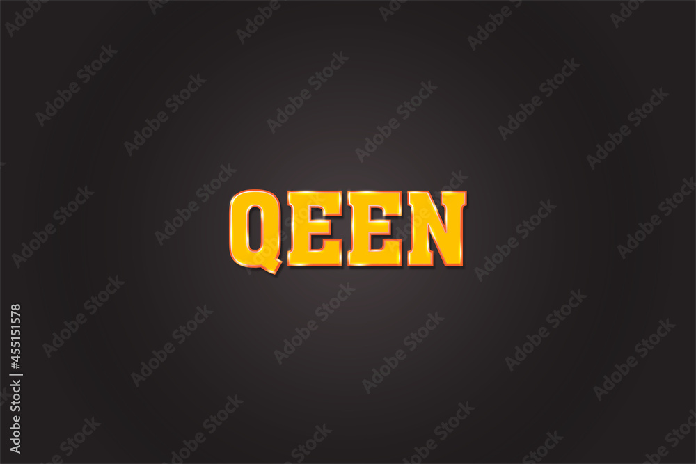 Qeen Vector Text Effect Qeen Vector Text Effect