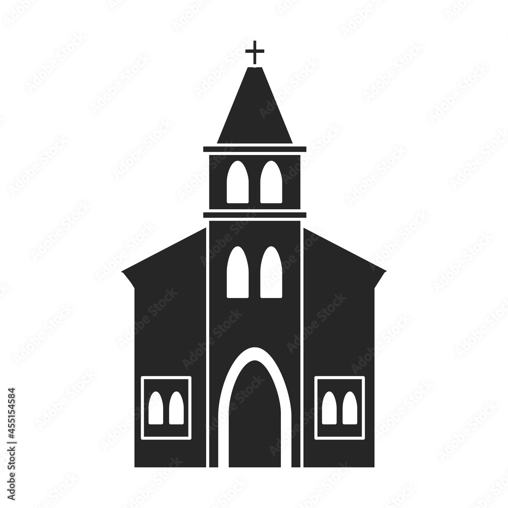 Church vector icon.Black vector icon isolated on white background church.