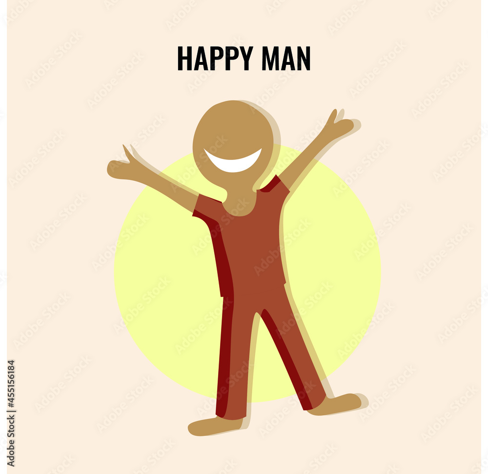 Illustration vector of happy man Illustration vector of happy man