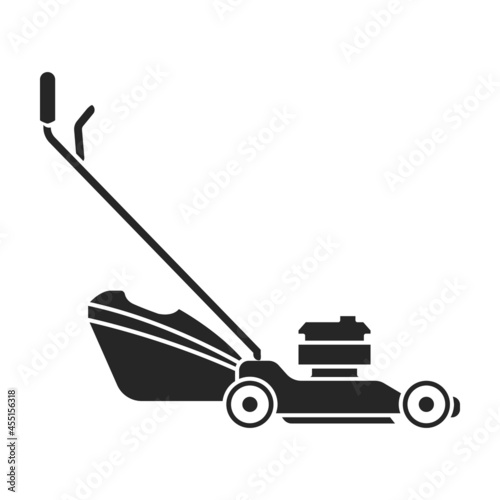 Mower vector icon.Black vector icon isolated on white background mower.