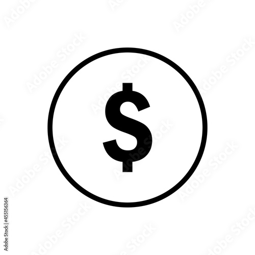 Wallpaper Mural Dollar icon. Dollar coin isolated on white background. Vector illustration Torontodigital.ca