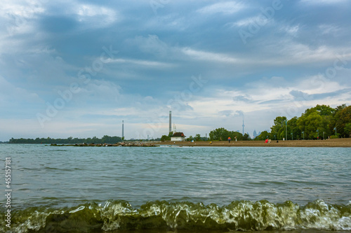 Kew Beach in Toronto's Beaches neighbourhood, seen first thing in the morning after a rain shower in early September.