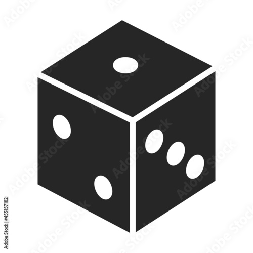 Game dice vector icon.Black vector icon isolated on white background game dice.