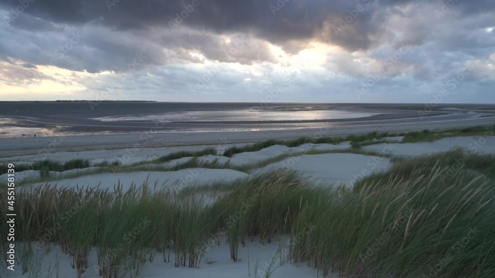 4k video of a dune landscape on a stormy day 4k video of a dune landscape on a stormy day