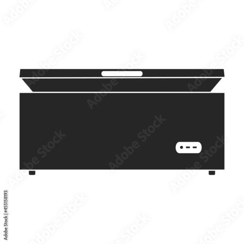 Freezer vector icon.Black vector icon isolated on white background freezer.