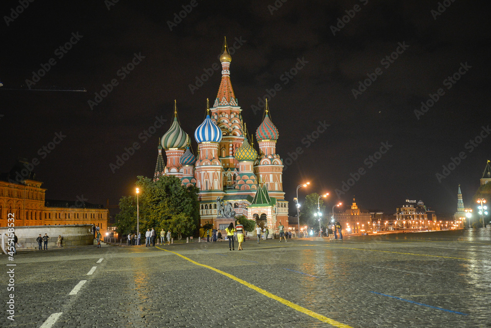 Night Red Square in Moscow
