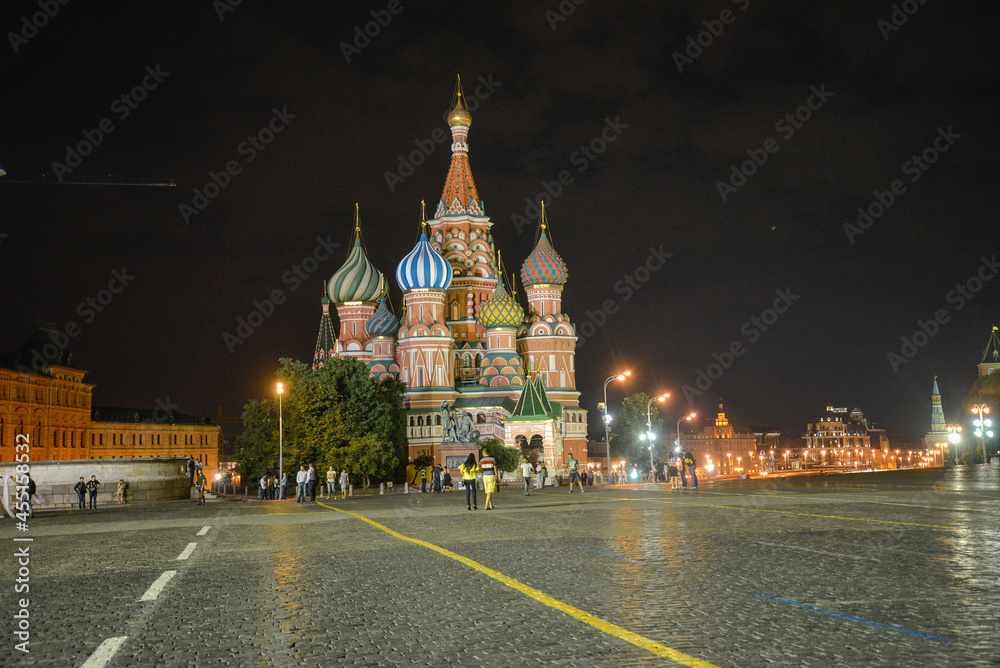 Fototapeta premium Night Red Square in Moscow