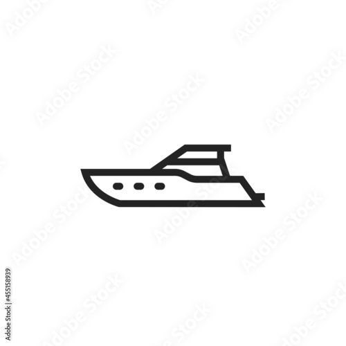 yacht line icon. luxury sea transport symbol. isolated vector image