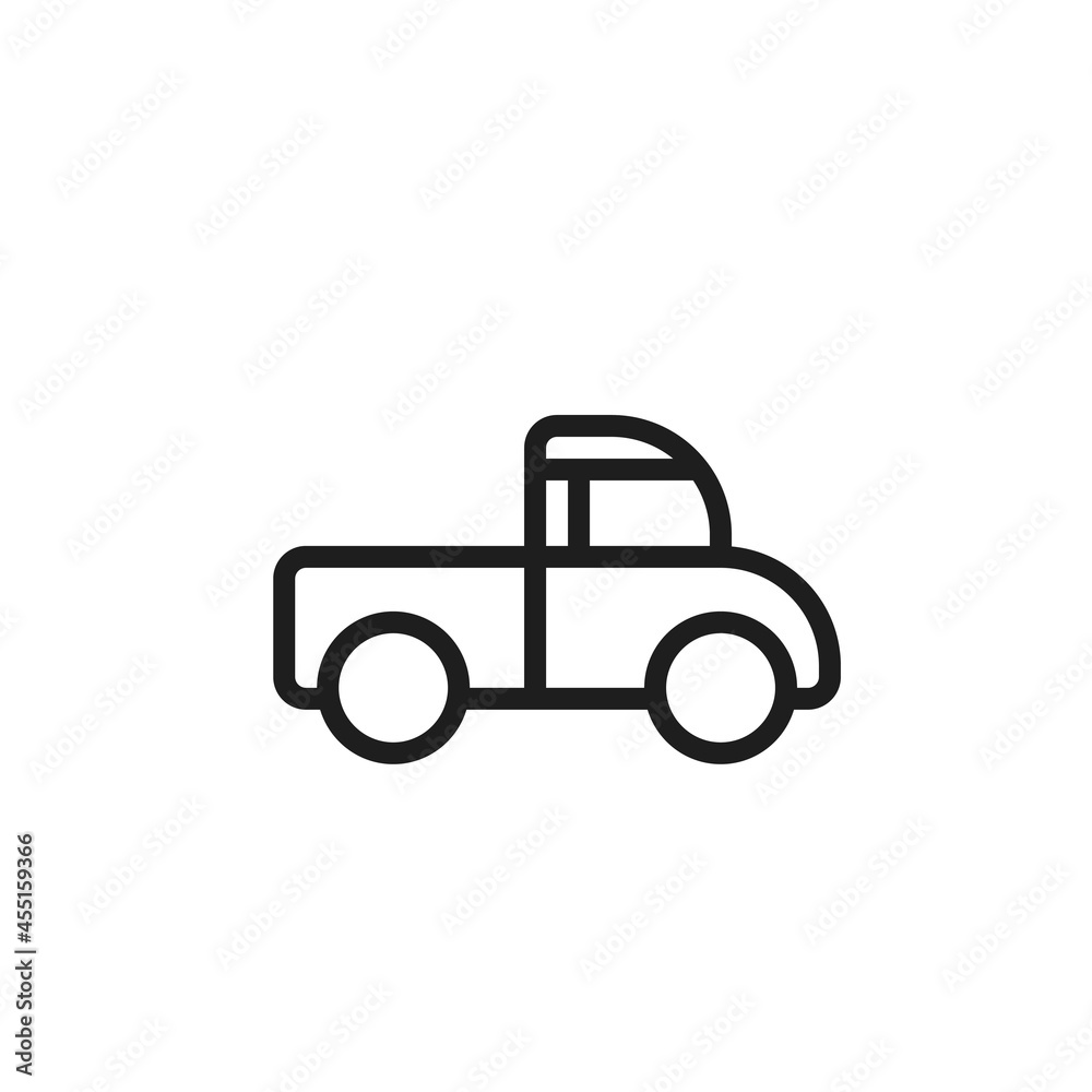 pickup line icon. automobile and vehicle symbol. isolated vector image