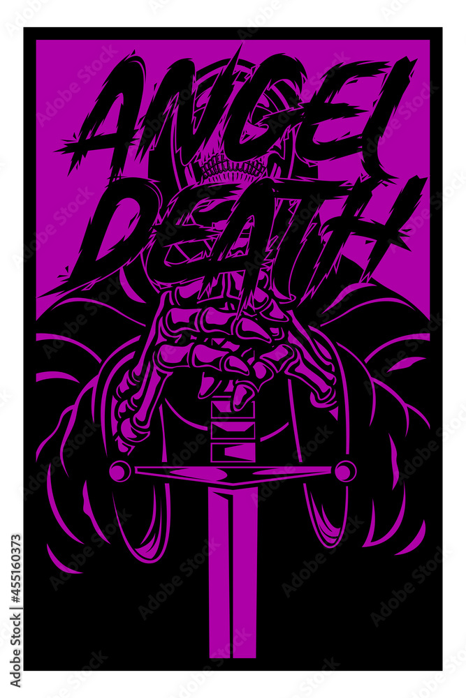 vector angel of death skull