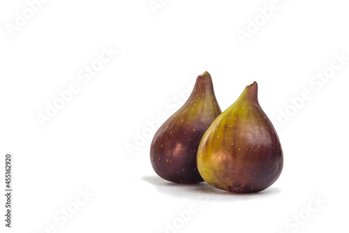 Ripe figs, isolate on a white background.