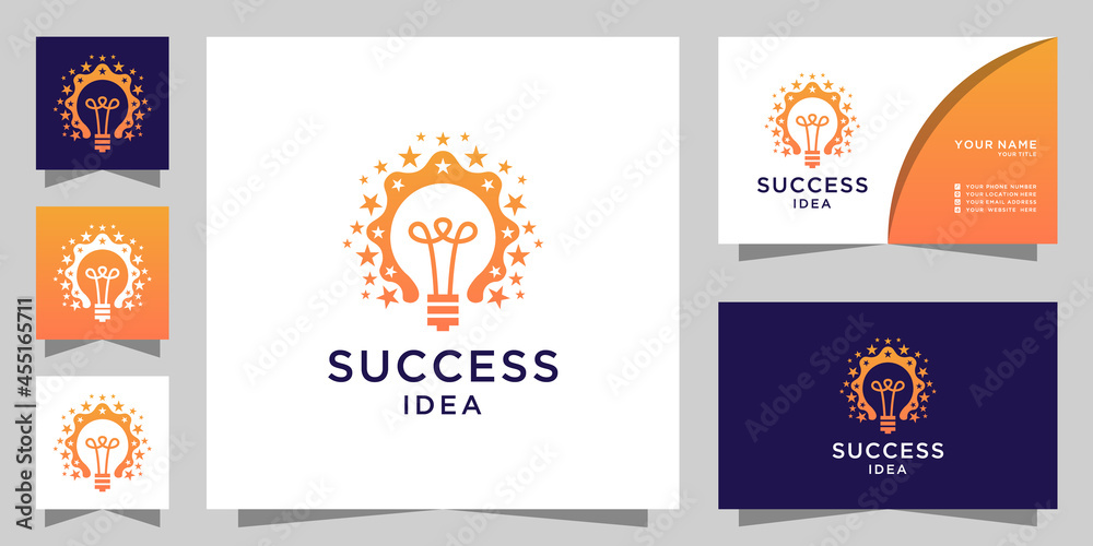 Success idea logo and business card