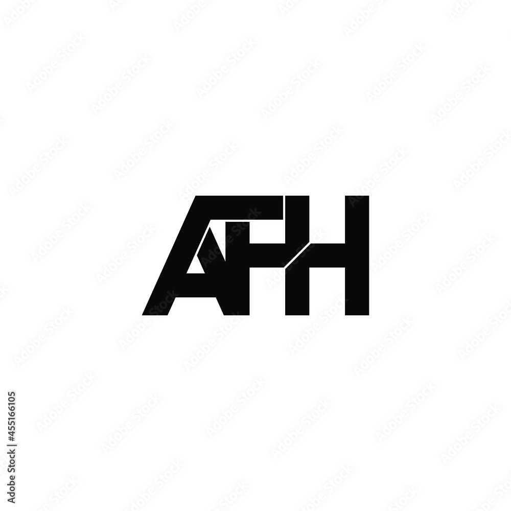 afh initial letter monogram logo design afh initial letter monogram logo design