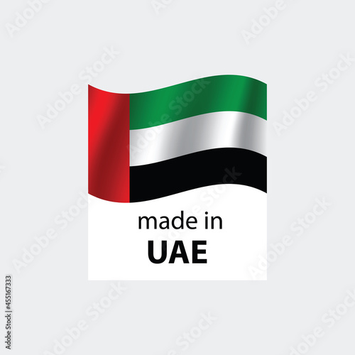 made in UAE United arab emirates vector stamp. badge with United arab emirates flag	