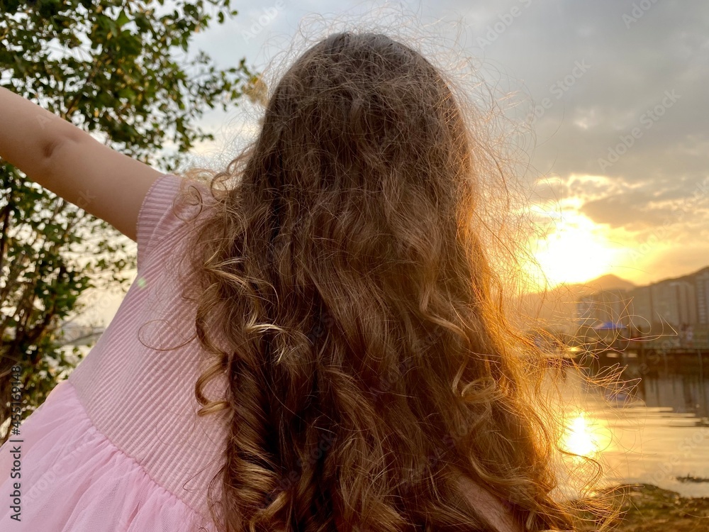 girl in the sunset