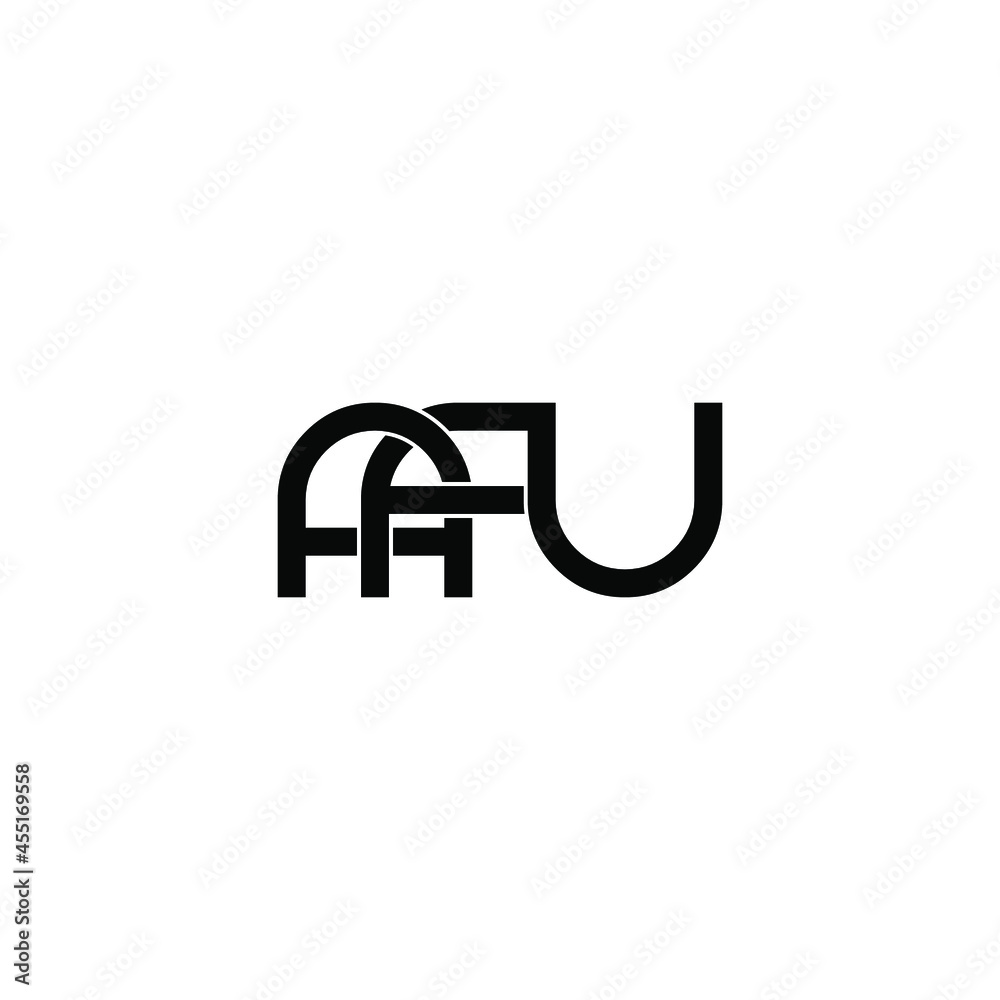 afu initial letter monogram logo design afu initial letter monogram logo design