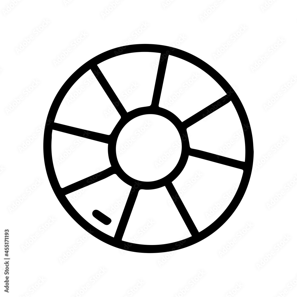Circle loading black line vector doodle simple icon Circle loading black line vector doodle simple icon