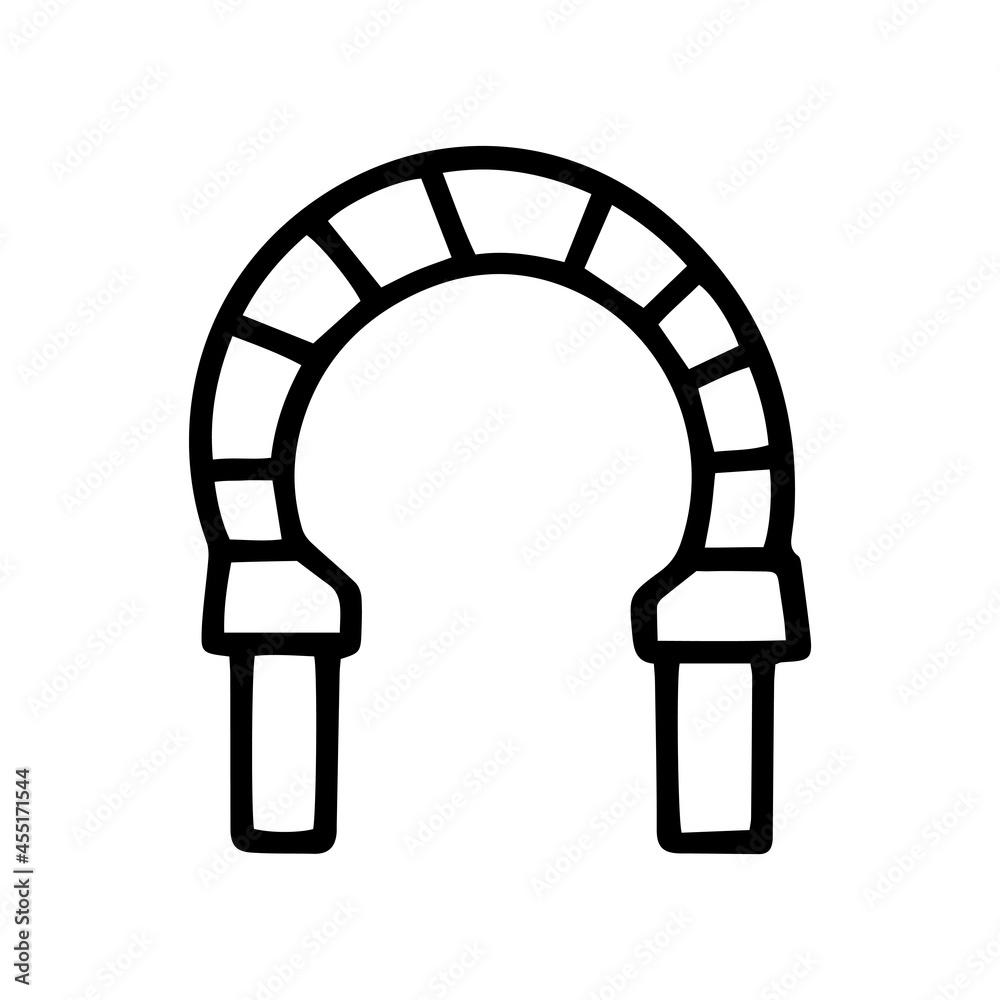 Arch black line vector doodle icon design Arch black line vector doodle icon design