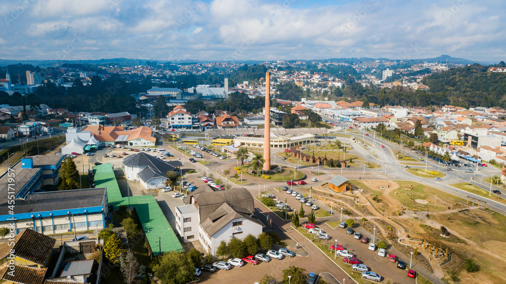 Rio Negrinho SC - Aerial view of the city of Rio Negrinho, Santa Catarina