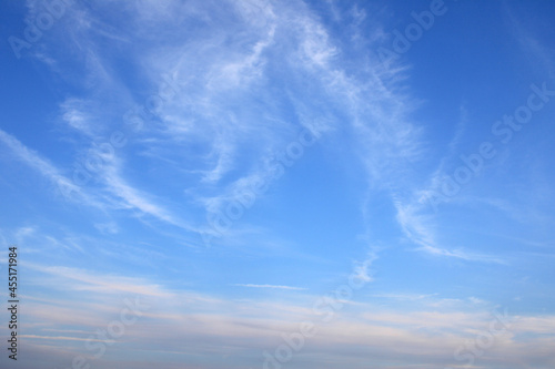 Clouds cirrus in various directions 