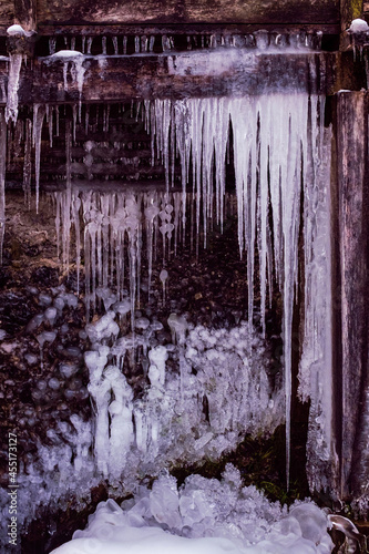 stalactites on house exterior 