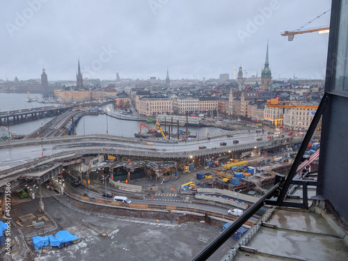 Gamla Stan and Slussen infrastructure and construction, Stockholm, Sweden. photo