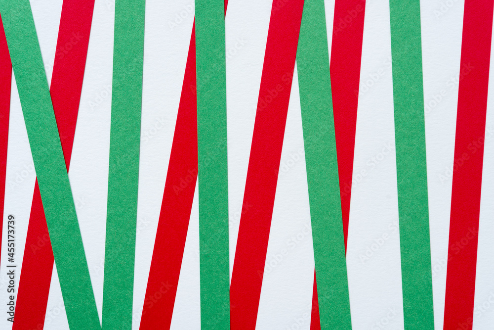 Obraz premium green, red and white striped background