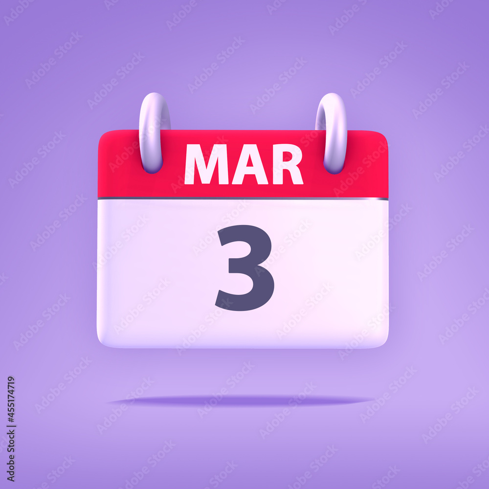 3D Calendar - March 3rd 3D Calendar - March 3rd