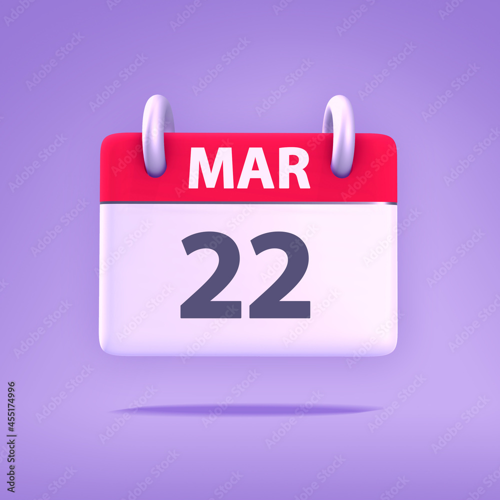 3D Calendar - March 22nd 3D Calendar - March 22nd