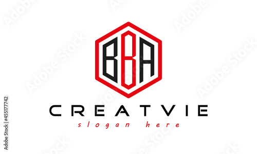 letters logo, letters BBA modern unique minimalist creative polygon logo design, vector template
