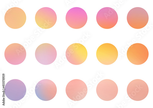 Zestaw kolorowych okładek highlights. Abstrakcyjne holograficzne gradientowe ikony dla social media. Piękne kolorowe tło lub elementy na blog.