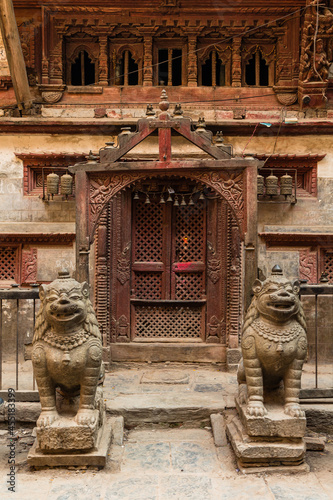 ネパール カトマンズのタメル地区にあるヒンドゥー教の寺院