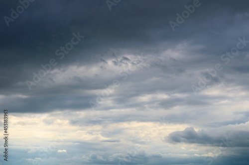 雨雲 河川からの曇り空 夕方 自然 渡良瀬 © green7