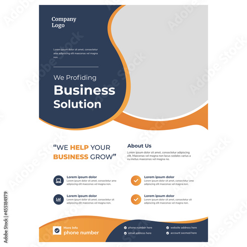 Business Liquid Flyer Template (ID: 455184979)