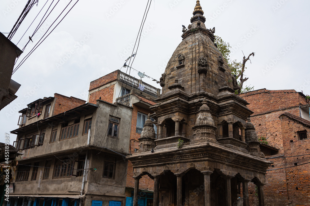 ネパール　パタンの旧市街にあるクリシュナ寺院