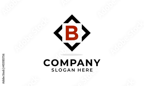 Letter B logo initial company abstract logo design