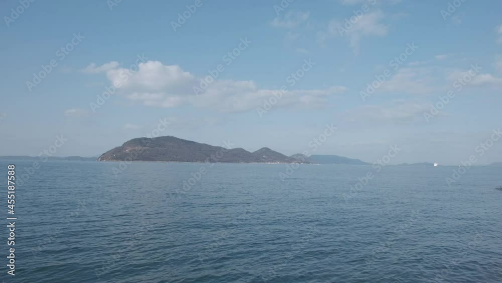 Island of the coast of the pier.