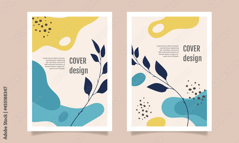 Hand drawn minimal hand drawn covers collection. - Vector.