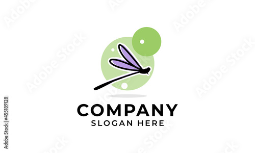dragonfly abstract beauty butterfly logo garden lawn logo