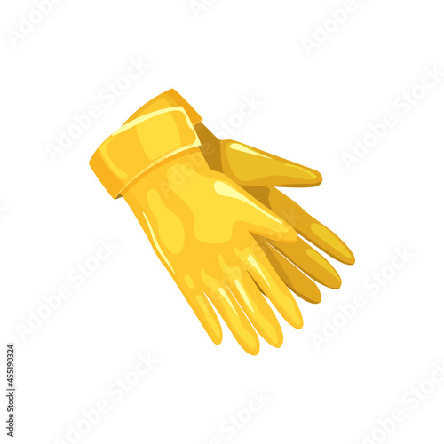 Gloves icon, pest control disinfection and extermination protection garment, vector. Protective gloves for toxic and chemical pesto control disinfestation, deratization and sanitary disinfection