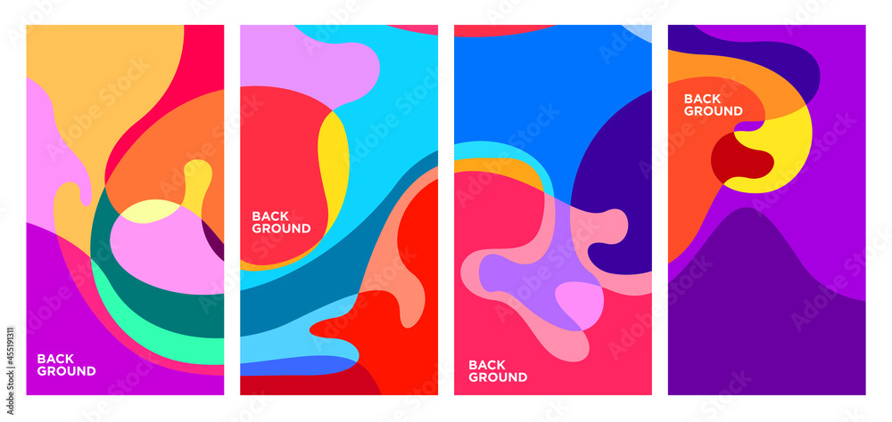 Vector Colorful Abstract Geometric and Liquid Background