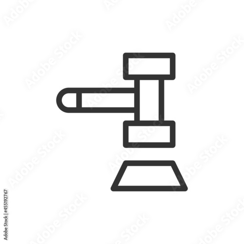 Law minimal line icon.